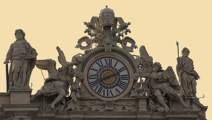 Uhr am Petersdom